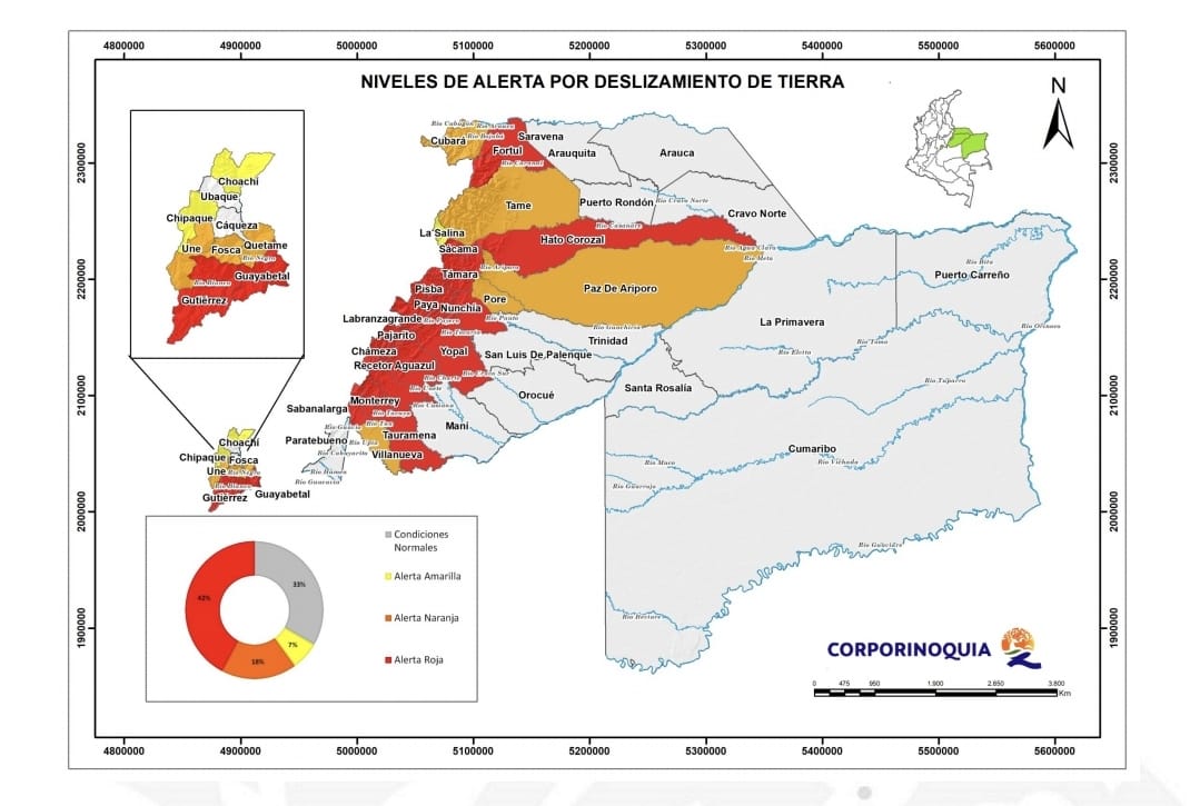 Alerta por intensificación de la temporada de lluvias en la Orinoquía colombiana