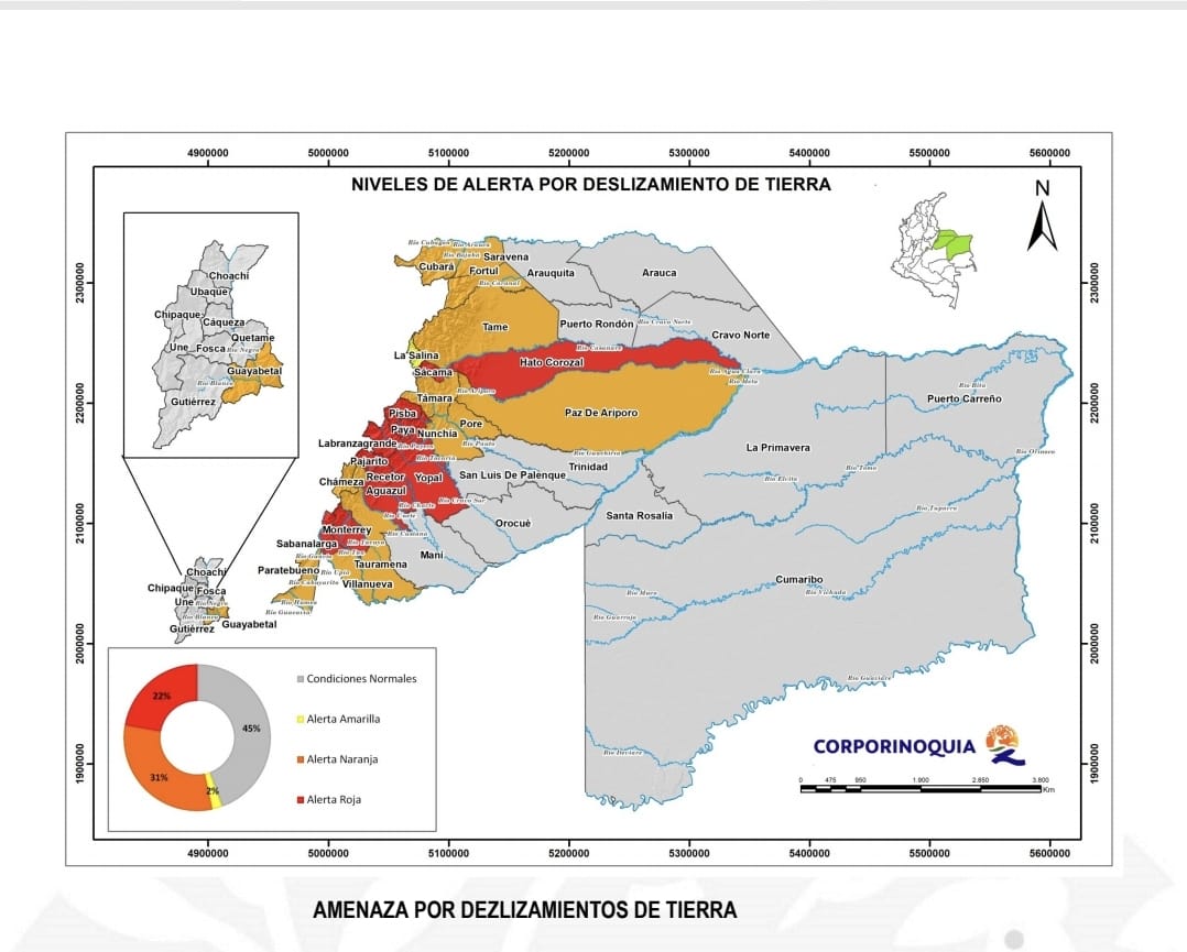Corporinoquia alerta sobre riesgos por crecientes súbitas e inundaciones en su jurisdicción